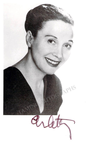 Arletty - Signed Photograph