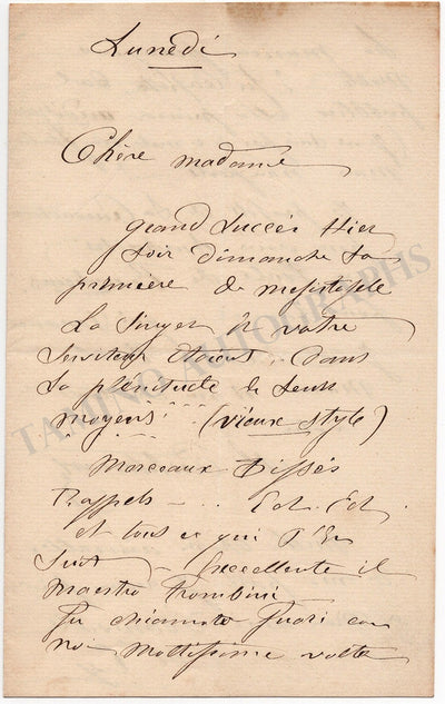 Castelmary, Armand - Autograph Letter Signed