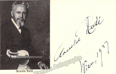 Rose, Arnold - Signed Card 1937