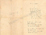 Boito, Arrigo - Signed Poem 1865