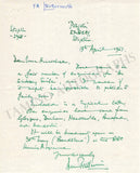 Butterworth, Arthur - Set of 2 Autograph Letters Signed 1960 & 1967