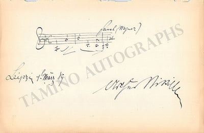 Nikisch, Arthur - Autograph Music Quote 1889