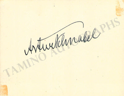 Schnabel, Artur - Signed Card
