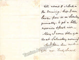 Sullivan, Arthur - Autograph Letter Signed 1878