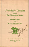 Rodzinski, Artur - Signed Concert Program Clip + Photo 1931