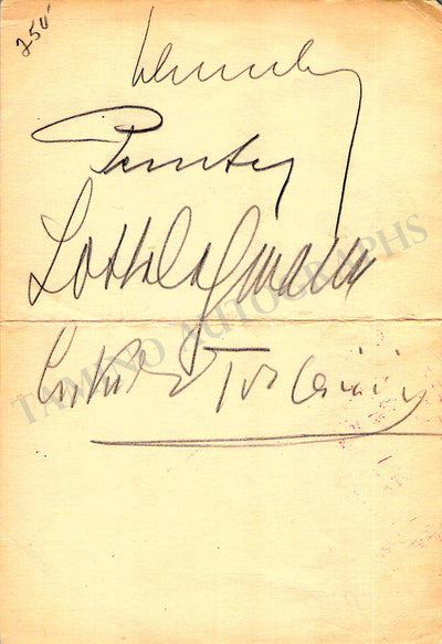 Toscanini, Arturo - Signed Admission Ticket