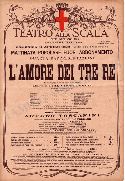 L'Amore dei Tre Re (April 11 1926)