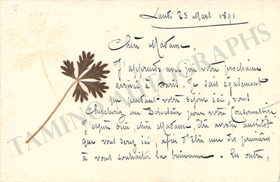 Holmes, Augusta - Autograph Letter Signed 1891