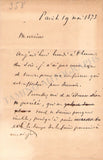 Vitu, Auguste - Autograph Letter Signed 1873