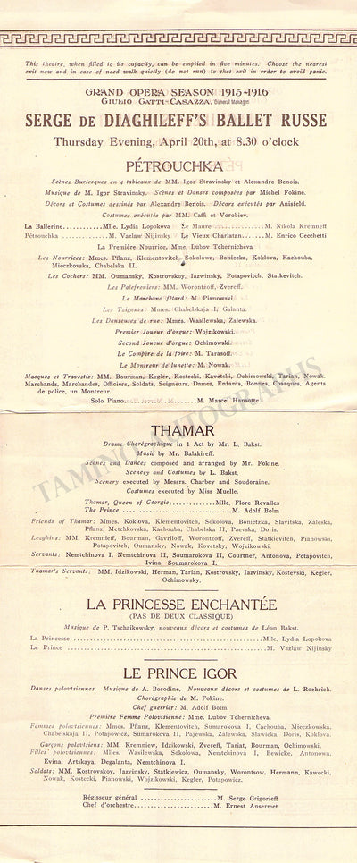 Nijinsky, Vaslav - Met Opera Program Clip