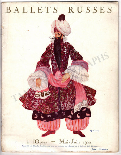 Ballets Russes Diaghilev - Season Program 1922