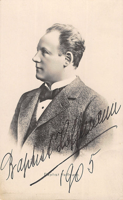 Baptist Hoffmann Signed Photo – Vintage German Baritone Postcard