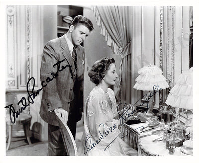 Lancaster, Burt - Stanwyck, Barbara - Signed Photo in "Sorry, Wrong Number"