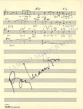 Manilow, Barry - Autograph Score