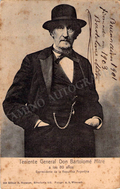 Mitre, Bartolome - Signed Photograph 1903