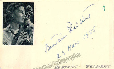 Reichert, Beatrice - Signed Card 1955