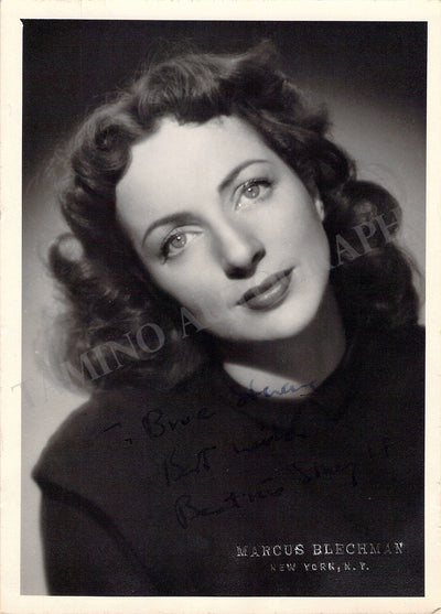 Straight, Beatrice - Signed Photograph
