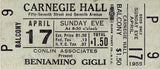 Gigli, Beniamino - Set of 2 Recital Tickets 1955