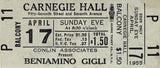 Gigli, Beniamino - Set of 2 Recital Tickets 1955