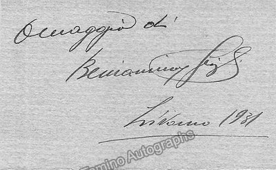 Gigli, Beniamino - Signature Cut