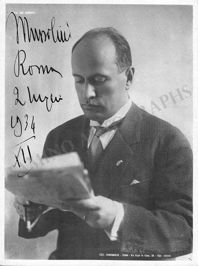 Mussolini, Benito - Signed Photograph 1934