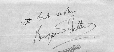 Britten, Benjamin - Autographs Manuscripts (Various Options)