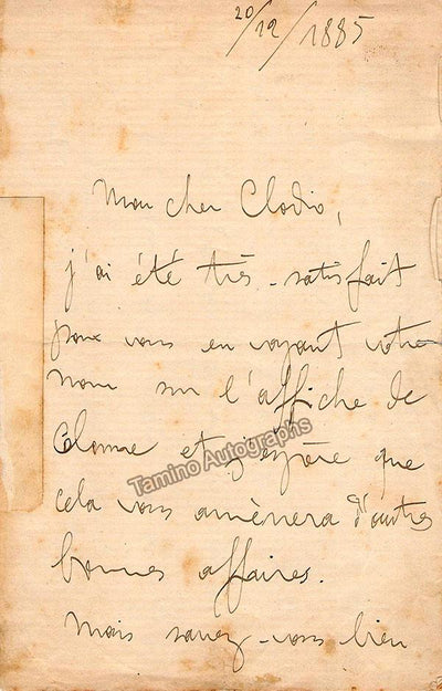 Signed Letters 1885/1888