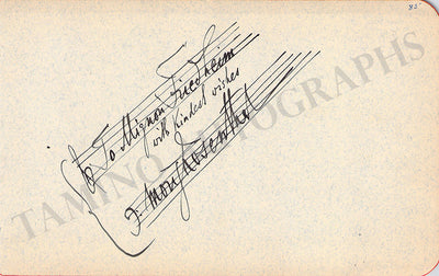 Moiseiwitsch, Benno - Signed Album Page