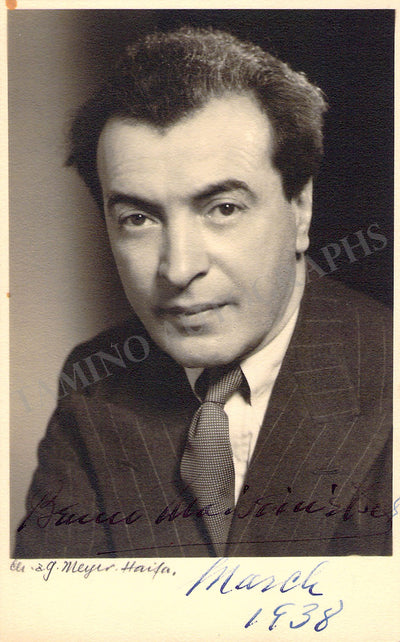 Moiseiwitsch, Benno - Signed Photograph 1938