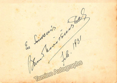 Moiseiwitsch, Benno - Signed Album Page 1931