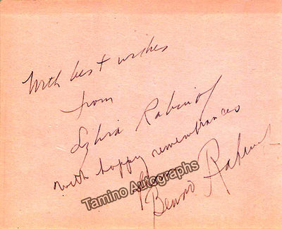 Rabinof, Benno & Sylvia - Signed Album Page