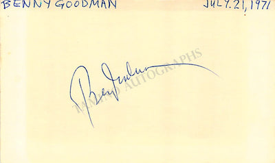 Goodman, Benny - Signed Card & Photo