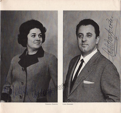 Bergonzi, Carlo - Cossotto, Fiorenza - Signed LP Insert