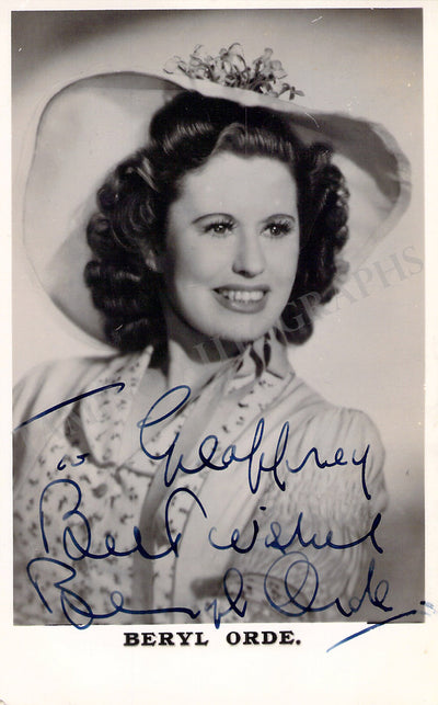 Orde, Beryl - Signed Photograph