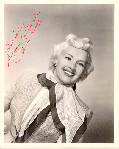 Grable, Betty - Signed Photograph