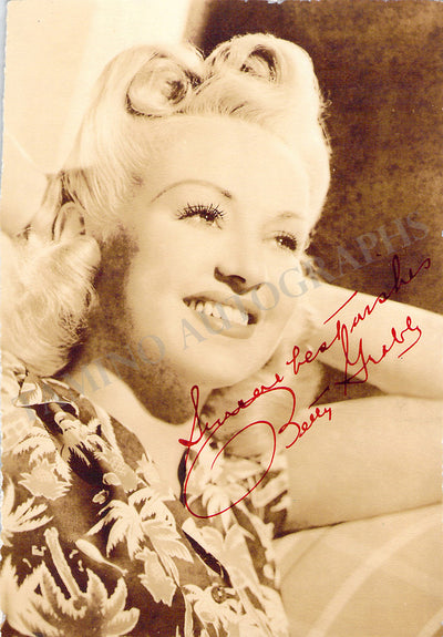 Grable, Betty - Signed Photograph
