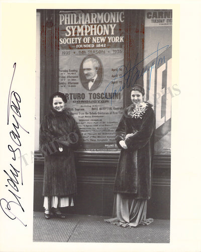 Bampton, Rose - Sayao, Bidu - Double Signed Photograph