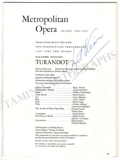 Nilsson, Birgit in Turandot 1963