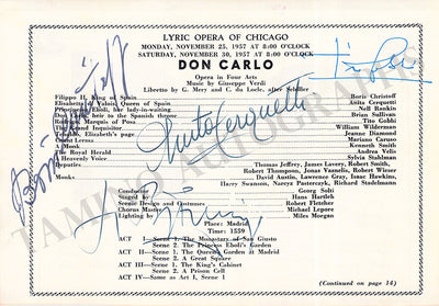Bjorling, Jussi - Christoff, Boris - Gobbi, Tito - Signed Clip Don Carlo 1957