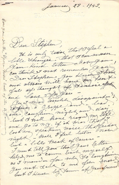 Arral, Blanche - Set of 5 Autograph Letters Signed 1940s