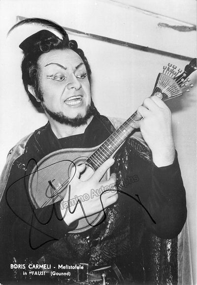 CARMELI, Boris (Various Autographs)