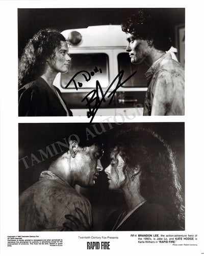 Lee, Brandon - Signed Photograph in "Rapid Fire"