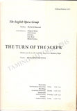 Britten, Benjamin - Pears, Peter & Others - Signed Program The Turn of the Screw 1955