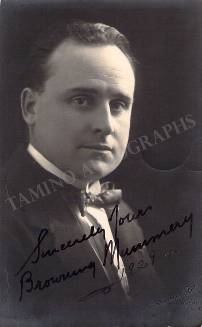 Mummery, Browning - Signed Photograph 1929
