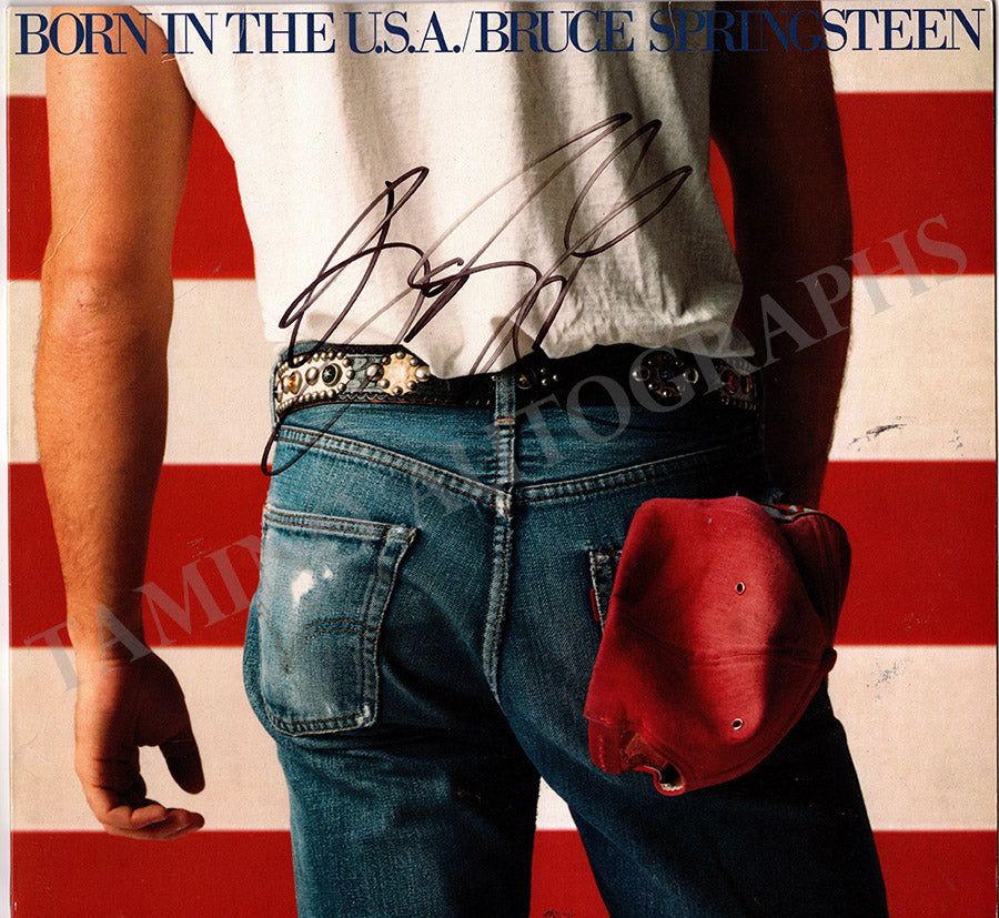 Springsteen Autograph Bruce Springsteen Autograph Signed LP Sleeve Born in the USA – Tamino ...