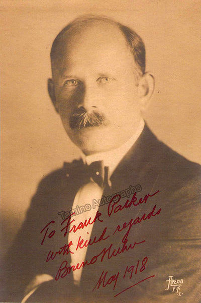 HUHN, Bruno - Signed Photograph 1918