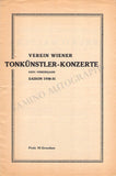 Piatigorsky, Gregor - Walter, Bruno - Concert Program Vienna 1930