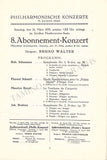 Walter, Bruno - Lot of 25 Unsigned Concert Programs 1931-1956