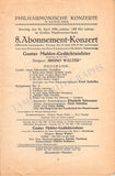 Walter, Bruno - Lot of 25 Unsigned Concert Programs 1931-1956