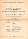 Walter, Bruno - Lot of 25 Unsigned Concert Programs 1931-1956